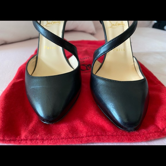 E U C Christian Louboutin “Catchy One” 100 Napa Shiny leather SZ 37.5    7 1/2 - Picture 9 of 9